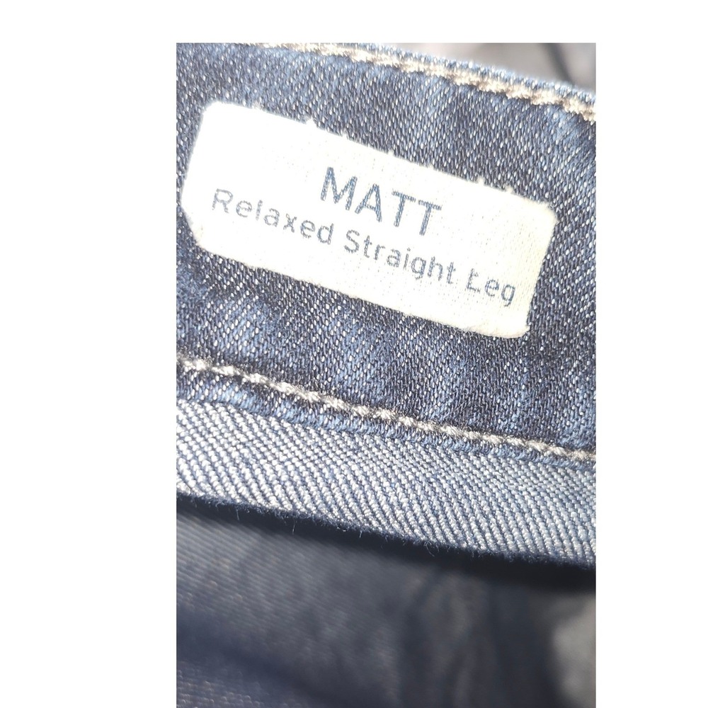 Mavi Matt Relaxed Straight Leg Dark Wash Denim Jeans Men Size 36x29 - Picture 4 of 11